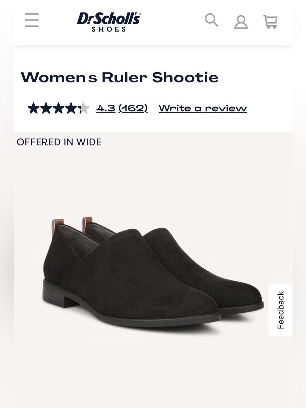 Dr Scholls ruler shootie slip ons